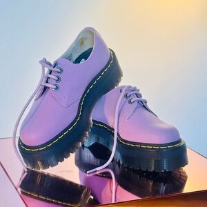 Purple Platform Lace-Up Shoes